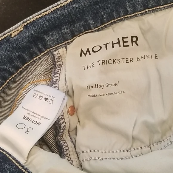 💕MOTHER SUPERIOR💕 The Trickster Ankle Jeans ~ On Holy Ground 30 NWOT
